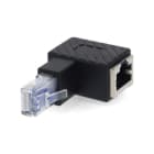 ALPHA ELETTRONICA - Adattatore ad angolo da spina RJ45 a presa RJ45 - 90° pin esterno sotto