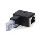 ALPHA ELETTRONICA - Adattatore ad angolo da spina RJ45 a presa RJ45 - 90° pin esterno sotto