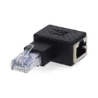 ALPHA ELETTRONICA - Adattatore ad angolo da spina RJ45 a presa RJ45 - 90° pin esterno sinistra 94-955-5