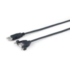 ALPHA ELETTRONICA - Cavo USB 2.0 da USB tipo-A maschio a USB tipo-A femmina da pannello - 0,48 Gbps - 2m - Nero