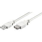 ALPHA ELETTRONICA - Cavo USB 2.0 da USB tipo-A maschio a USB tipo-A femmina - 0,48 Gbps - 3m - Bianco