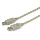 ALPHA ELETTRONICA - Cavo USB 2.0 da USB tipo-A maschio a USB tipo-B maschio - 0,48 Gbps - 5m - Avorio