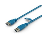 ALPHA ELETTRONICA - Cavo USB 3.2 da USB tipo-A maschio a USB tipo-A femmina - 5 Gbps - 2m - Blu
