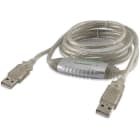 ALPHA ELETTRONICA - Cavo USB 2.0 Link da USB tipo-A maschio a USB tipo-A maschio - 0,48 Gbps - 1,5m - Trasparente