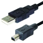 ALPHA ELETTRONICA - Cavo USB 2.0 da USB tipo-A maschio a USB Mini-B maschio 4 pin - 0,48 Gbps - 1,8m - Nero