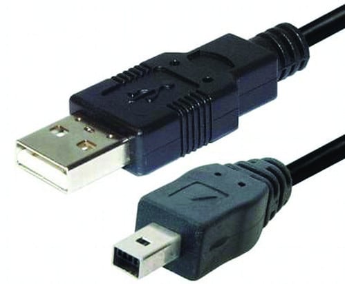 ALPHA ELETTRONICA - Cavo USB 2.0 da USB tipo-A maschio a mini USB maschio - 0,48 Gbps - 1,8m - Nero