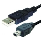 ALPHA ELETTRONICA - Cavo USB 2.0 da USB tipo-A maschio a mini USB maschio - 0,48 Gbps - 1,8m - Nero