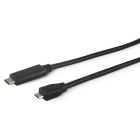 ALPHA ELETTRONICA - Cavo USB 2.0 da USB tipo-C maschio a USB micro-B maschio - 0,48 Gbps - 1m - Nero