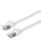 ALPHA ELETTRONICA - Cavo di rete Patch Slim in Rame Cat. 6 Bianco U/UTP LSZH 0,25m
