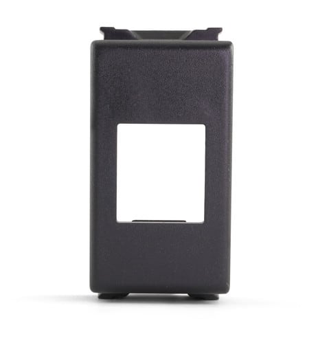 ALPHA ELETTRONICA - Adattatore keystone per placca ABB Elos - Nero