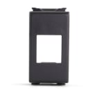 ALPHA ELETTRONICA - Adattatore keystone per placca ABB Elos - Nero
