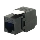 ALPHA ELETTRONICA - Presa Keystone 8P8C RJ45 non schermata - Cat.6a - UTP - Crimpaggio senza utensile - Nera