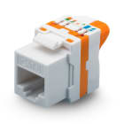 ALPHA ELETTRONICA - Presa Keystone 8P8C RJ45 non schermata - Cat.5e/Cat.6 - UTP - Crimpaggio senza utensile
