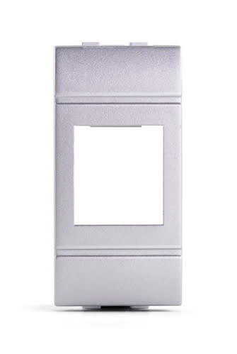 ALPHA ELETTRONICA - Adattatore keystone per placca BTicino Living Light - Grigio