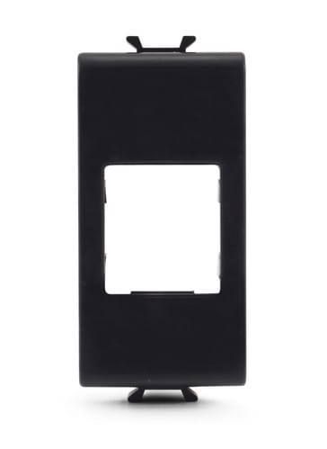 ALPHA ELETTRONICA - Adattatore keystone per placca GEWISS Chorus - Nero 96-600-03