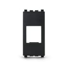 ALPHA ELETTRONICA - Adattatore keystone per placca Vimar Eikon - Nero 96-800-02