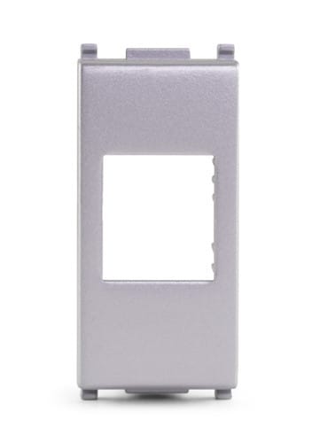 ALPHA ELETTRONICA - Adattatore keystone per placca Vimar Plana - Grigio
