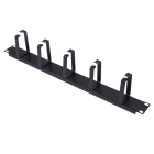 ALPHA ELETTRONICA - Pannello passacavi 1U 19" - 5 Anelli - Metallo - Nero