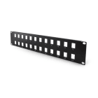ALPHA ELETTRONICA - Pannello Patch 19" 2U per Keystone - Nero - 24 porte