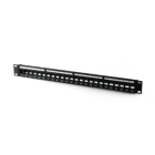 ALPHA ELETTRONICA - Pannello Patch 19" 1U per Keystone - Nero - 24 porte