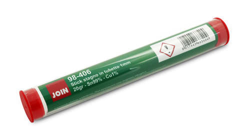 ALPHA ELETTRONICA - Stick stagno in tubetto - 99% Sn 1% Cu - Lead Free - ø1,00mm