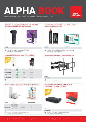 ALPHA ELETTRONICA - Alpha Book selezione novità Autunno-Inverno 2023