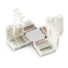 ALPHA ELETTRONICA - Kit di 10 connettori in PCB a "croce" per nastri led RGBW 12mm