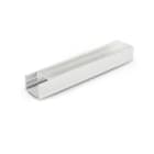 ALPHA ELETTRONICA - Profilo in alluminio verniciato bianco con copertura in PC trasparente piana - 2m