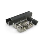 ALPHA ELETTRONICA - Profilo in alluminio verniciato nero con copertura in PMMA nera piana - 2m - Accessori inclusi