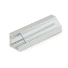 ALPHA ELETTRONICA - Profilo in alluminio anodizzato argento ad angolo con copertura in PC trasparente piana - 2m