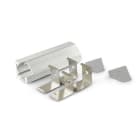 ALPHA ELETTRONICA - Profilo in alluminio anodizzato argento ad angolo con copertura prismata trasparente piana - 2m - Accessori inclusi