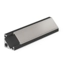 ALPHA ELETTRONICA - Profilo di alluminio ad angolo con copertura in PC opaca piana 2m - Nero