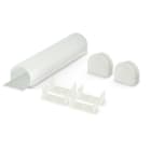 ALPHA ELETTRONICA - Profilo in alluminio anodizzato argento con copertura in PC opaca tonda - 2m - IP65 - Accessori inclusi