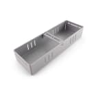 ALPHA ELETTRONICA - Rosone rettangolare 255x80x45mm verniciato argento - con staffa e viti - Tasselli esclusi