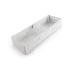 ALPHA ELETTRONICA - Rosone rettangolare 255x80x45mm verniciato bianco - con staffa e viti - Tasselli esclusi
