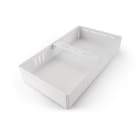 ALPHA ELETTRONICA - Rosone rettangolare 255X140x45mm verniciato bianco - con staffa e viti - Tasselli esclusi