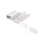 ALPHA ELETTRONICA - Profilo in alluminio anodizzato argento da incasso con copertura in PC opaca piana - 2m - Accessori inclusi