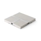 ALPHA ELETTRONICA - Profilo in alluminio con lastra in cartongesso - Copertura in PC opaca - Raccordo a T - Serie Element Small