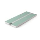 ALPHA ELETTRONICA - Profilo in alluminio con lastra in cartongesso Idrorepellente - Copertura in PC opaca - 2m - Serie Linear Small