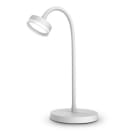 ALPHA ELETTRONICA - 4,8W - Lampada da tavolo regolabile a Led con corpo snodato ed interruttore Touch - Bianca