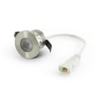 ALPHA ELETTRONICA - Faretto LED da incasso rotondo - 2,5W - Alluminio satinato - Bianco naturale - Serie Metro