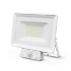 ALPHA ELETTRONICA - Proiettore Led Ultra Slim 20W - 230Vac - Bianco naturale - Corpo bianco - Serie Clear PIR
