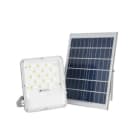 ALPHA ELETTRONICA - Proiettore solare Led 12W - Con sensore crepuscolare - Ricaricabile - Bianco naturale - Serie Unity