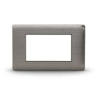ALPHA ELETTRONICA - Cover segnapasso - Cornice metallizzata grigia - Serie One