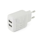 ALPHA ELETTRONICA - Caricatore USB 17W - 2 porte 5V 2,1A (max totale 3,4A) - Bianco