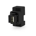 ALPHA ELETTRONICA - Caricatore USB-A 15W - 1 porta 5V 3A - da incasso - Nero