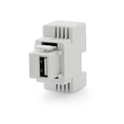 ALPHA ELETTRONICA - Caricatore USB-A 15W - 1 porta 5V 3A - da incasso - Bianco