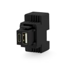 ALPHA ELETTRONICA - Caricatore due porte - USB C PD 20W - USB A 15W - Nero - Serie K-Wall