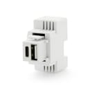 ALPHA ELETTRONICA - Caricatore due porte - USB C PD 20W - USB A 15W - Bianco - Serie K-Wall