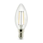 ALPHA ELETTRONICA - Lampadina Led a filamento candela E14 - 2,5W - 230Vac - Bianco caldo